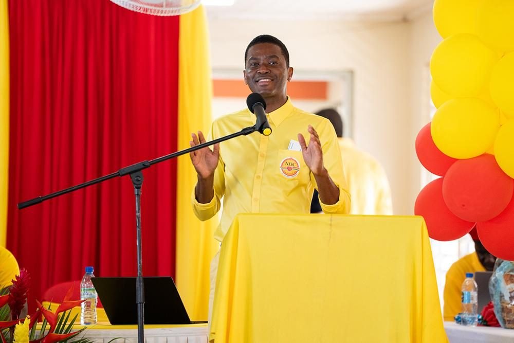 Speaker at an NDC event in the party’s March 2025 coverage